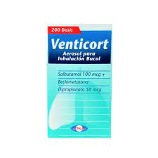 VENTICORT SALBUTAMOL BECLOMETASONA 100-50MCG INH 200 DOSIS 